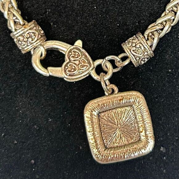 Silver-tone Charm Bracelet LGBTQ Rainbow Pride Flag Charm Chunky Wheat Chain - Picture 6 of 6